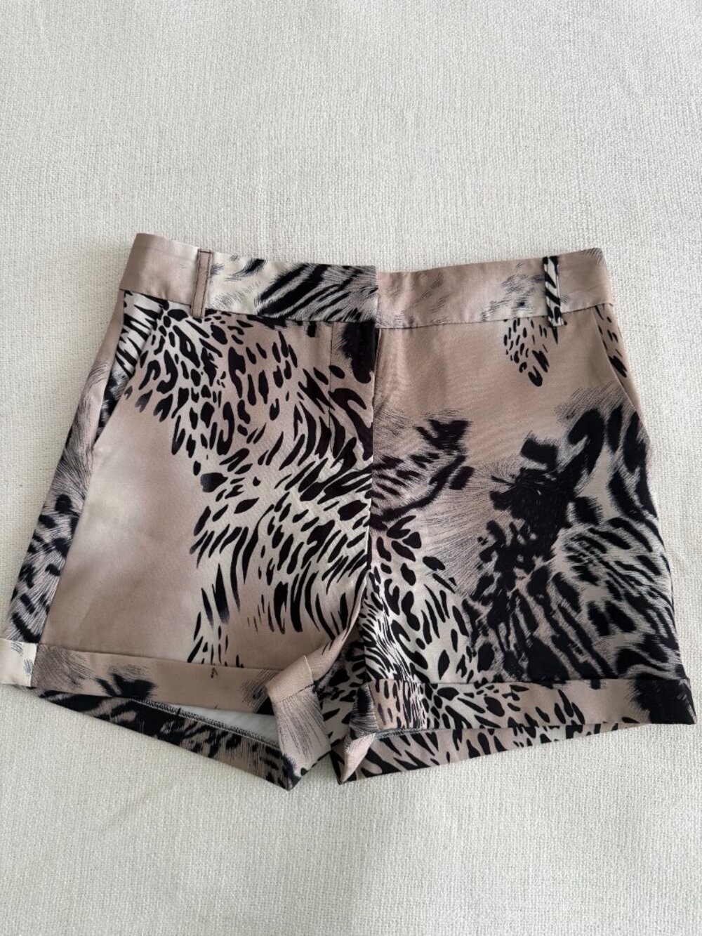 leopard print shorts women small